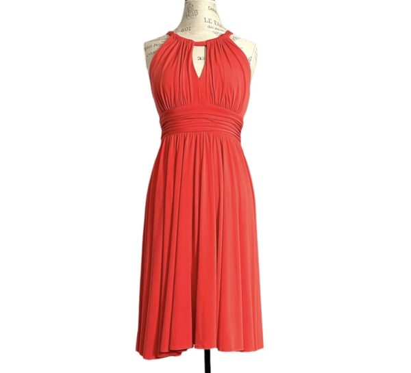 Suzy chin for maggy boutique dress orange midi beautiful US size 6