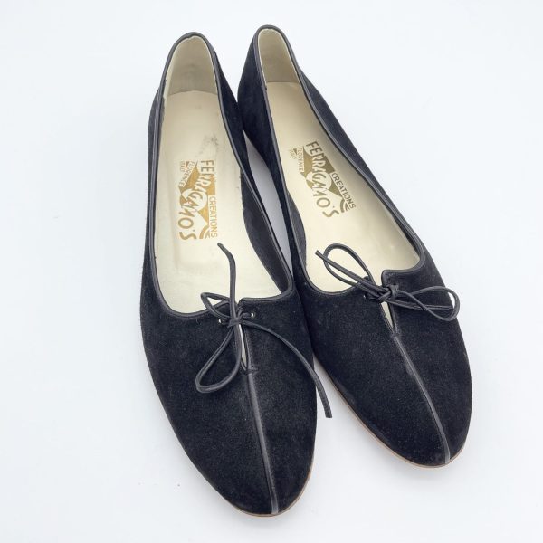 Salvatore Ferragamo Creations ballet Cherie black suede flats size 39 - Image 3