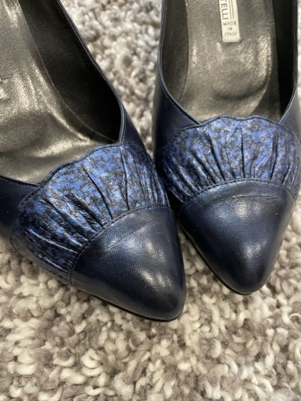 Almost new Vintage D’ANNA FRATELLI Women Shoes Size 36.5 Blue Made in Italy Leather Womans vintage heels - Image 6