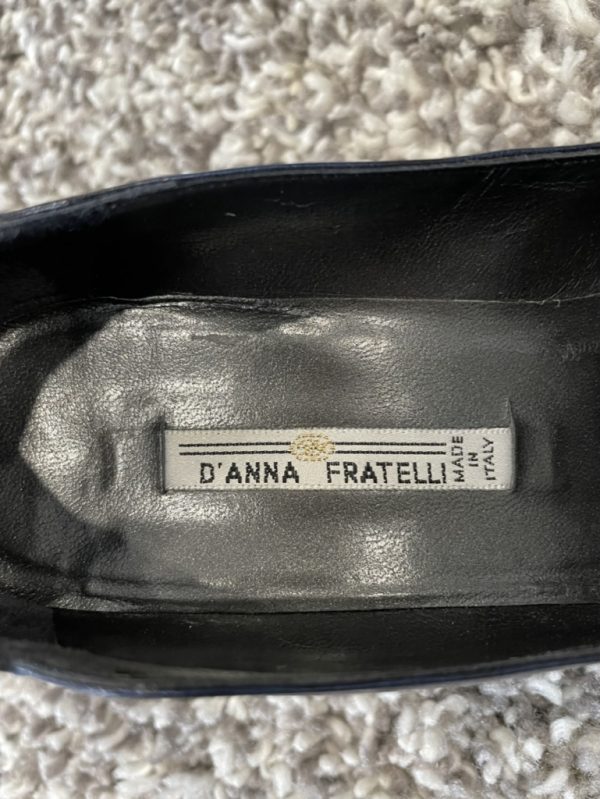 Almost new Vintage D’ANNA FRATELLI Women Shoes Size 36.5 Blue Made in Italy Leather Womans vintage heels - Image 5