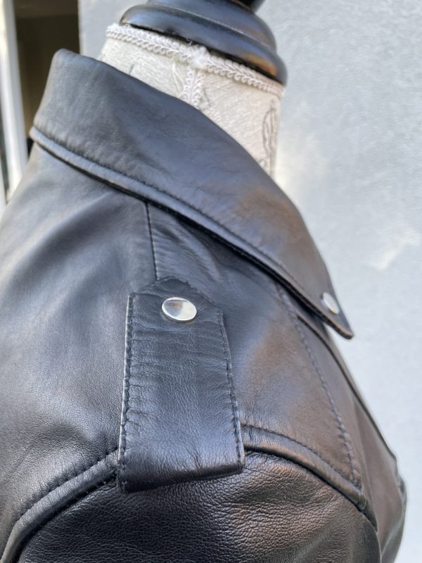 100% Genuine Leather Zara TRF outerwear leather biker motto style jacket size US M - Image 2