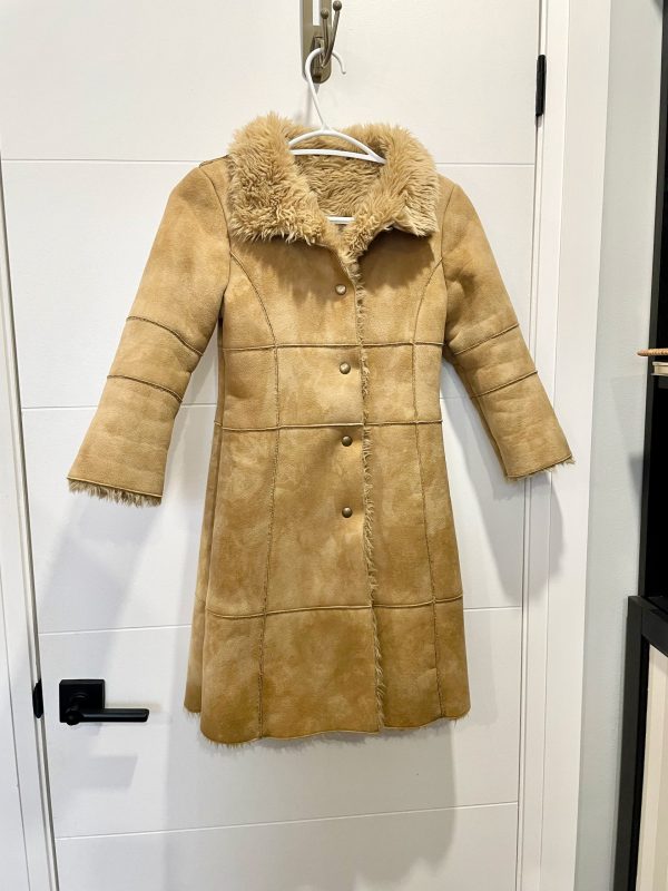 New Marks & Spencer girls Winter faux sheepskin coat size 5-6