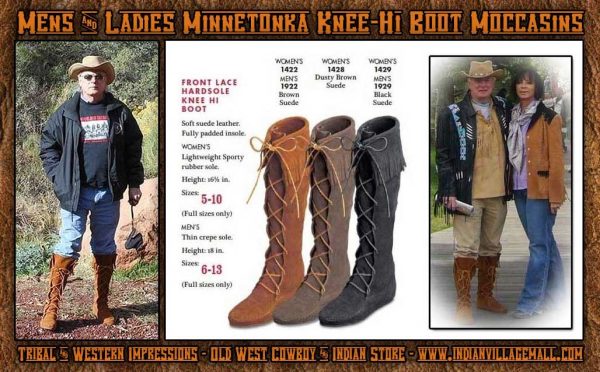 Minnetonka Men's Front Lace Knee High Brown Boot style 1922 size 10 - Image 8